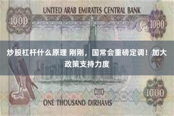 炒股杠杆什么原理 刚刚，国常会重磅定调！加大政策支持力度
