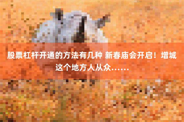 股票杠杆开通的方法有几种 新春庙会开启！增城这个地方人从众……