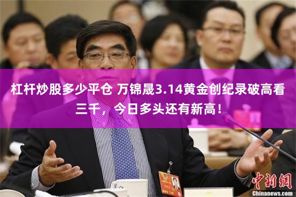 杠杆炒股多少平仓 万锦晟3.14黄金创纪录破高看三千，今日多头还有新高！