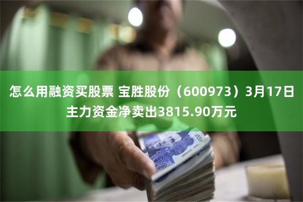 怎么用融资买股票 宝胜股份（600973）3月17日主力资金净卖出3815.90万元