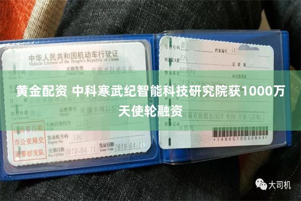 黄金配资 中科寒武纪智能科技研究院获1000万天使轮融资