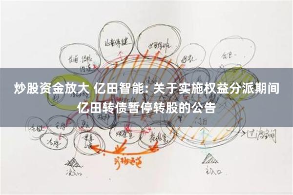 炒股资金放大 亿田智能: 关于实施权益分派期间亿田转债暂停转股的公告