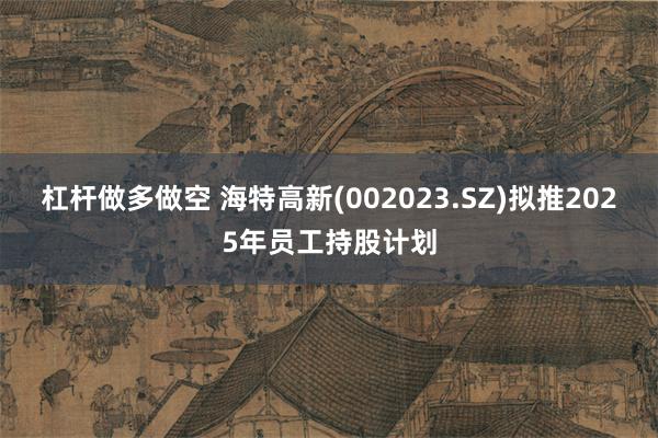 杠杆做多做空 海特高新(002023.SZ)拟推2025年员工持股计划
