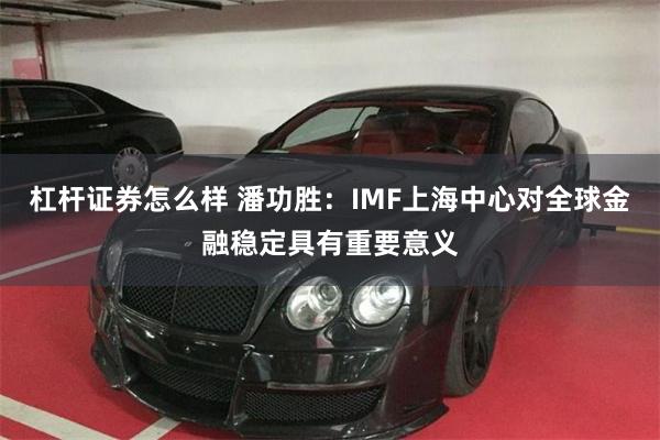 杠杆证券怎么样 潘功胜：IMF上海中心对全球金融稳定具有重要意义